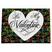 Grand Sac Cadeau Mots Colorés D'Amour (Devant)