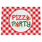 Grand Sac Cadeau Mots de soirée pizza mignonne (Devant)