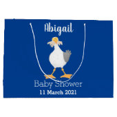 Grand Sac Cadeau Mouette drôle avec frites dessin animé (Dos)