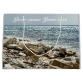 Grand Sac Cadeau Mouette et mer (Devant)