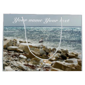 Grand Sac Cadeau Mouette et mer (Dos)