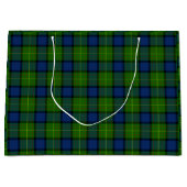Grand Sac Cadeau Muir Moore écossais vert bleu plaid (Devant)