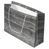 Grand Sac Cadeau Mur en bois (patiné) Temps-Usé (Devant Angle)