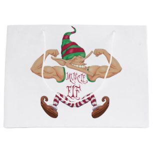 Grand Sac Cadeau Muscle Elf