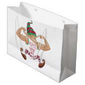 Grand Sac Cadeau Muscle Elf (Devant Angle)