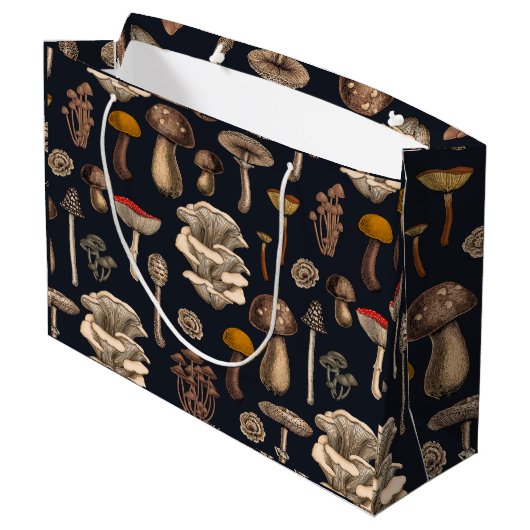 Grand Sac Cadeau Mushrooms sauvages (Dos Angle)