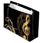 Grand Sac Cadeau Music Note élégant Design de luxe (Devant Angle)