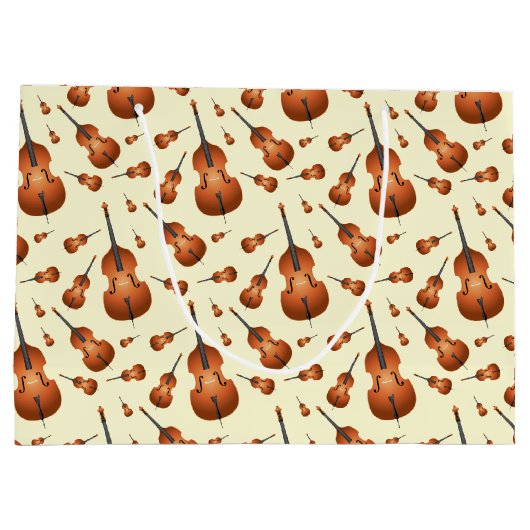 Grand Sac Cadeau Musicien de basse debout Musique enseignant Jazz B (Dos)