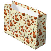 Grand Sac Cadeau Musicien de basse debout Musique enseignant Jazz B (Devant Angle)