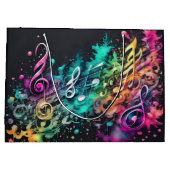 Grand Sac Cadeau musique graffiti (Dos)