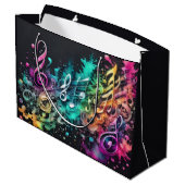 Grand Sac Cadeau musique graffiti (Dos Angle)