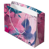 Grand Sac Cadeau Musique intérieure - Croquis floral (Dos Angle)