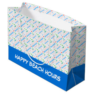 Grand Sac Cadeau Nassau, Bahamas Colorful Text And Images Motif