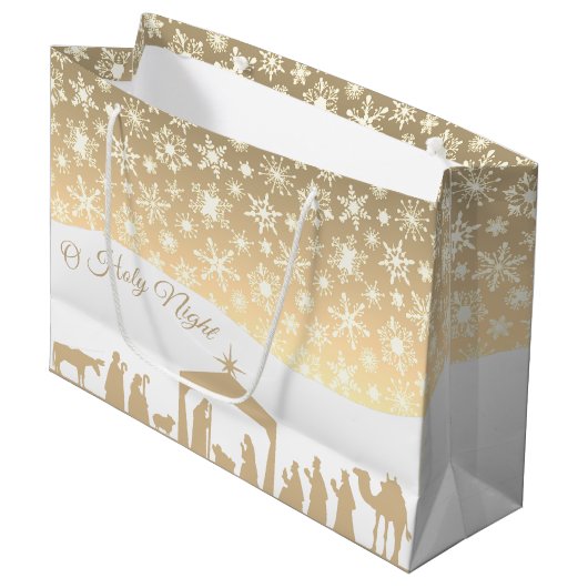 Grand Sac Cadeau Nativité (Devant Angle)