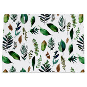 Grand Sac Cadeau Nature botanique du feuillage vert (Devant)