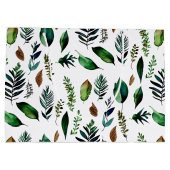 Grand Sac Cadeau Nature botanique du feuillage vert (Dos)