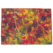 Grand Sac Cadeau Nature de rouge de couleur d'automne de feuille (Dos)