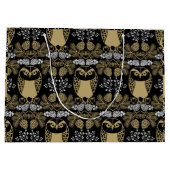 Grand Sac Cadeau Nature Owl Folk Art (Dos)