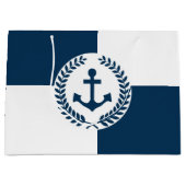 Grand Sac Cadeau Nautical themed design (Devant)