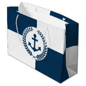 Grand Sac Cadeau Nautical themed design (Dos Angle)