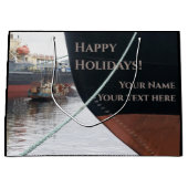 Grand Sac Cadeau Navires (Devant)