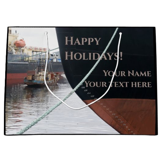 Grand Sac Cadeau Navires (Devant)