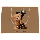 Grand Sac Cadeau Né pour être roi ! (Devant)