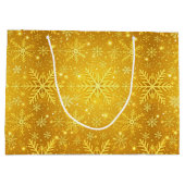 Grand Sac Cadeau Neige dorée (Dos)