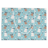 Grand Sac Cadeau Neige et rennes (Dos)