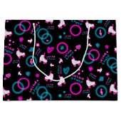 Grand Sac Cadeau Neon Glow Roller Skating Roll Motif (Devant)