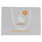 Grand Sac Cadeau Neutral Silly Goose 1er anniversaire (Dos)