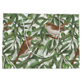 Grand Sac Cadeau Nightingales dans l'olivier (Dos)
