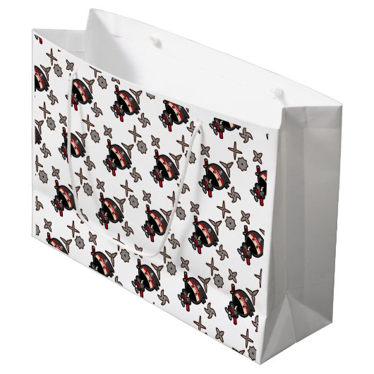 Grand Sac Cadeau Ninja Boy (Devant Angle)