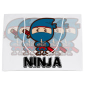 Grand Sac Cadeau Ninja Boy (Devant)