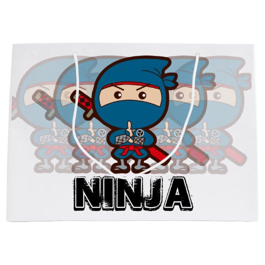 Grand Sac Cadeau Ninja Boy (Devant)