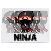 Grand Sac Cadeau Ninja Boy (Devant)