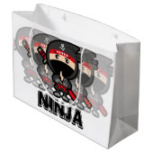 Grand Sac Cadeau Ninja Boy (Dos Angle)