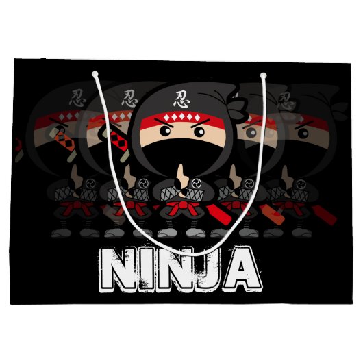 Grand Sac Cadeau Ninja Boy Christmas (Dos)