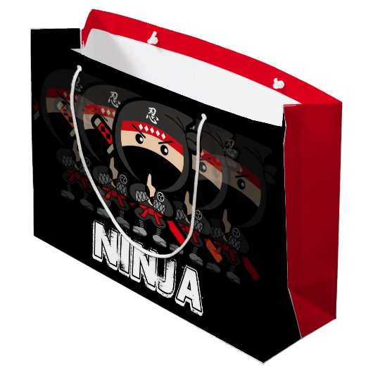 Grand Sac Cadeau Ninja Boy Christmas (Dos Angle)