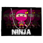 Grand Sac Cadeau Ninja Fille Noël (Dos)