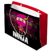 Grand Sac Cadeau Ninja Fille Noël (Dos Angle)