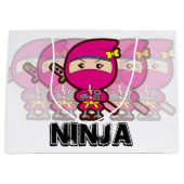 Grand Sac Cadeau Ninja Girl (Devant)