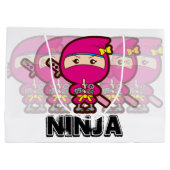 Grand Sac Cadeau Ninja Girl (Dos)