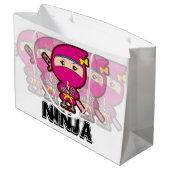 Grand Sac Cadeau Ninja Girl (Dos Angle)