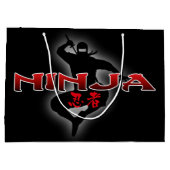 Grand Sac Cadeau Ninja Silhouette (Dos)