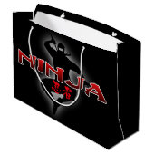 Grand Sac Cadeau Ninja Silhouette (Dos Angle)