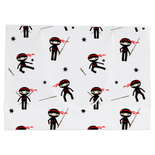 Grand Sac Cadeau Ninjas mignons