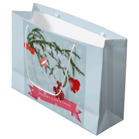 Grand Sac Cadeau Noël (Devant Angle)