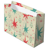 Grand Sac Cadeau Noël 1950 Rétro (Devant Angle)