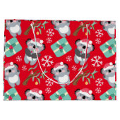 Grand Sac Cadeau Noël à Cute Koala (Dos)